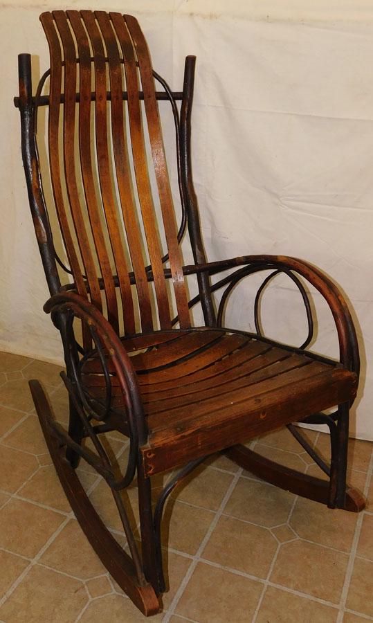 Rustic Hickory Rocking Chair (1 of 3)