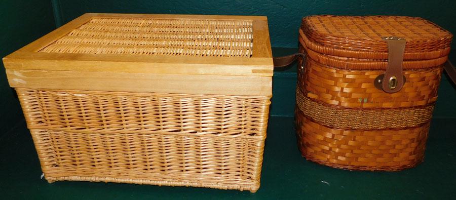 Wicker Picnic Basket & Wicker Box (1 of 3)