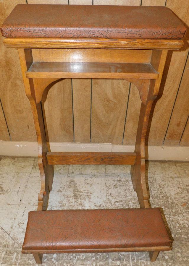 Antique Oak Prayer Bench (1 of 3)