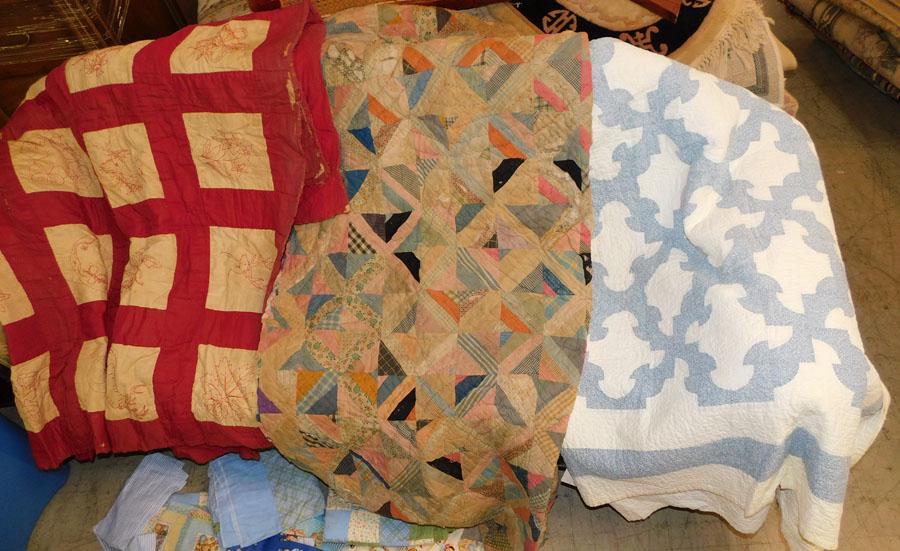 Lot Of Antique Handmade Quilts (1 of 3)