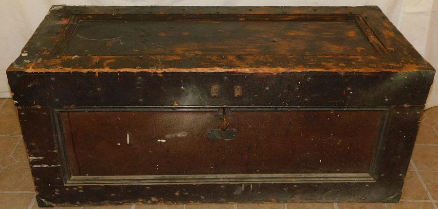 Antique Pine Metal Bound Tool Box (1 of 6)
