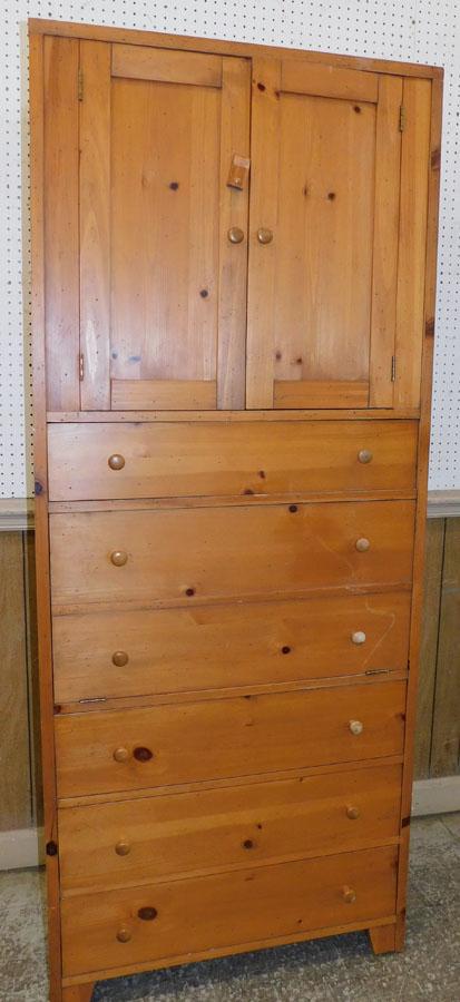 Pine Secretary Bookcase By Lane (1 of 5)