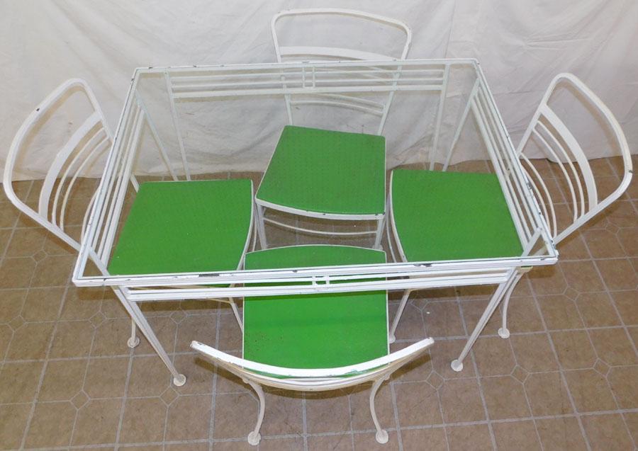 5 Pc Wrought Iron Patio Table & Chairs (1 of 2)