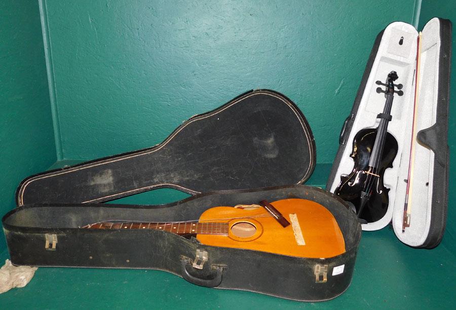 Violin & Guitar In Cases (1 of 4)