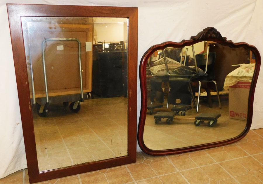 Mahogany Framed Mirror & Walnut Framed Mirror (1 of 6)