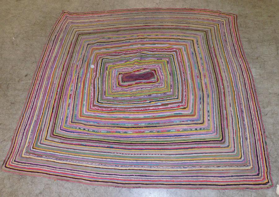 8' 4" X 7' 6" Antique Hook Rug (1 of 4)