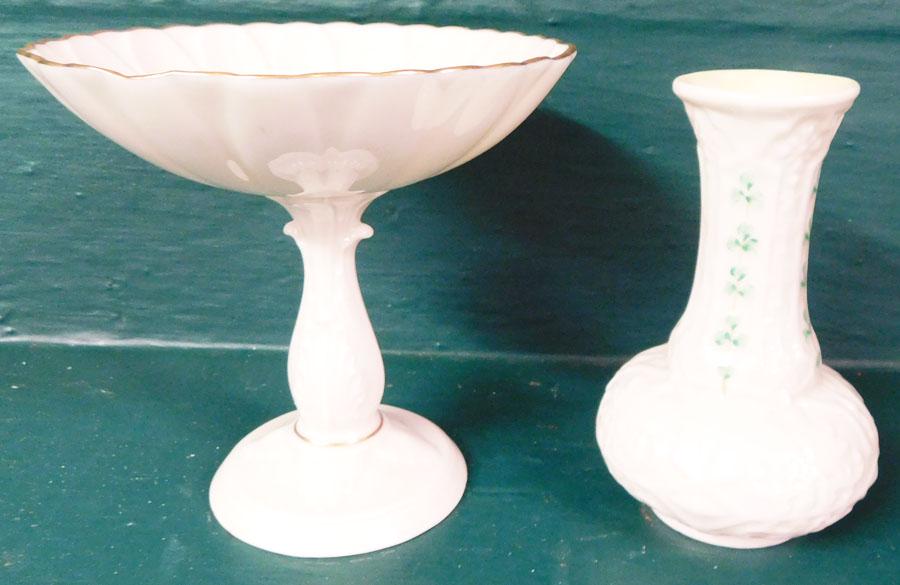 One Lenox Compote & Belleek Vase (1 of 4)