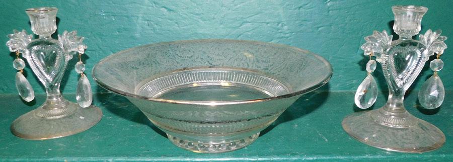 Clear Glass Console Set (1 of 3)