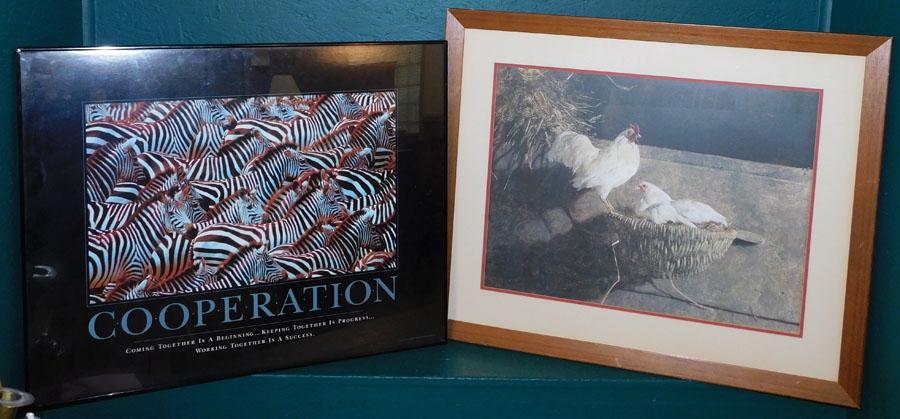 Chicken Print & Zebra Framed Poster Print (1 of 4)
