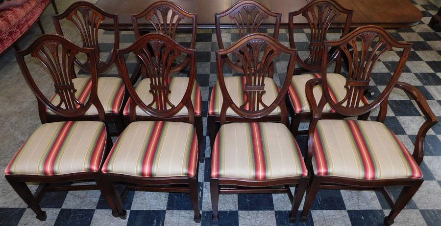 Set of 8 Mahogany Shield Back Dining Chairs (1 of 4)
