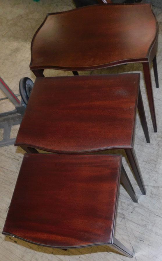 Set 3 Mah Nesting Tables by Carolina Panel Co, NC (1 of 3)