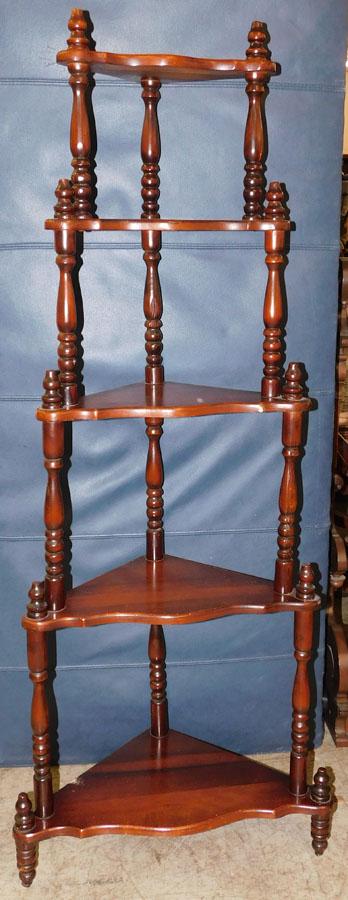 Mahogany Corner Whatnot Shelf (1 of 2)