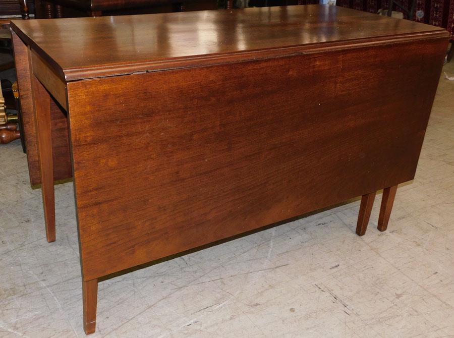 Mahogany Drop Leaf Dining Table: Mahogany Drop Leaf Dining Table. 48 1/4" W 24" D 30 1/4" H