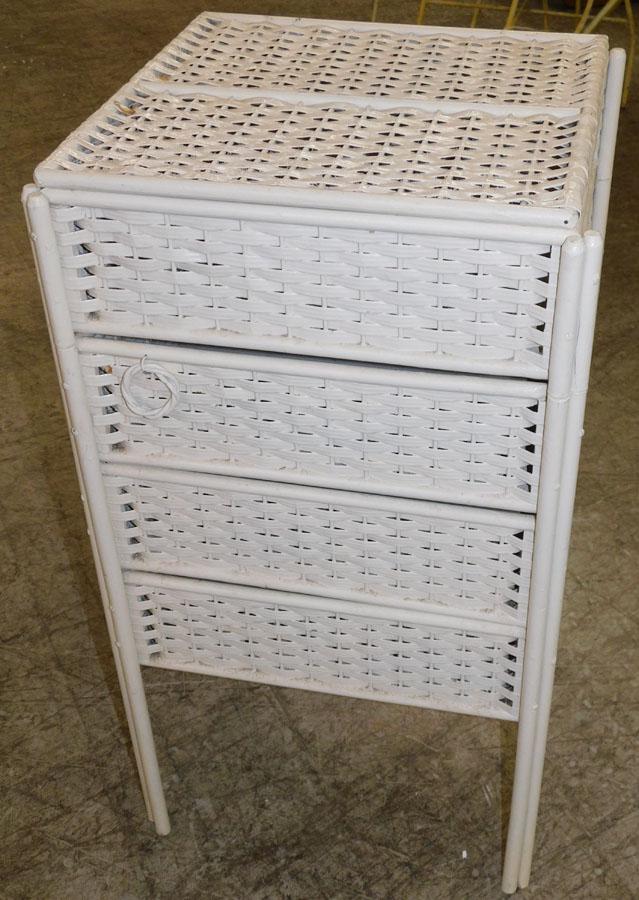 Vintage Lift Top Wicker Sewing Stand (1 of 3)