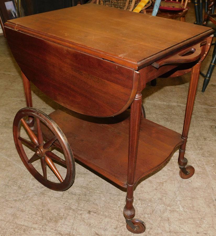 Walnut Tea Cart (1 of 2)