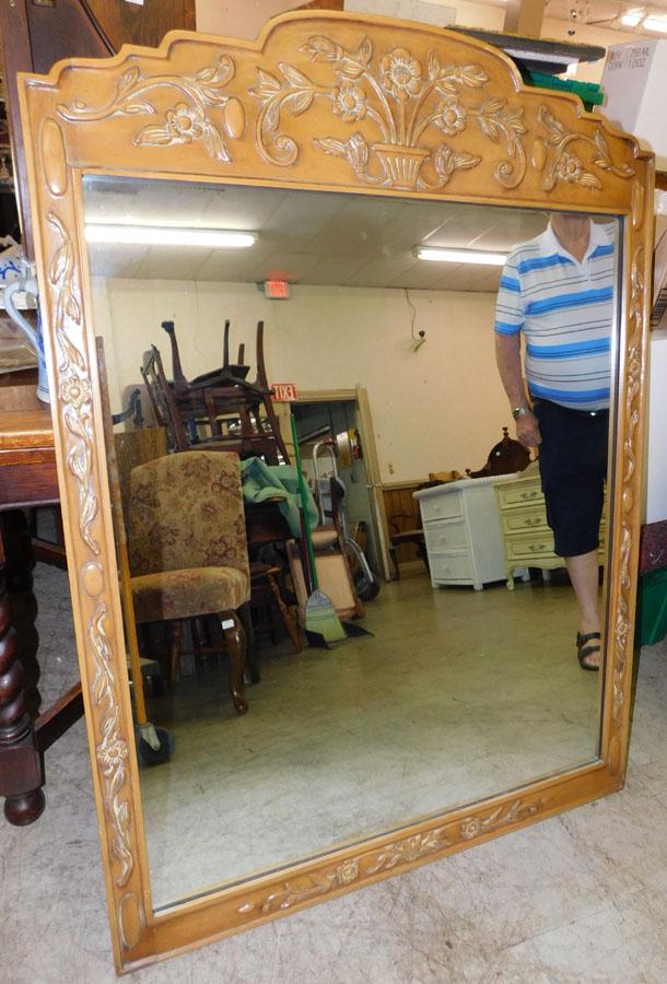 Carved Painted French Framed Mirror (1 of 3)