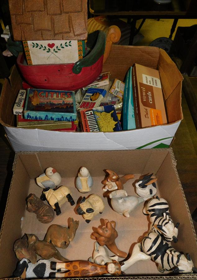 Lot of Vintage Games & Decorative Items: Lot of Vintage Games & Decorative Items.