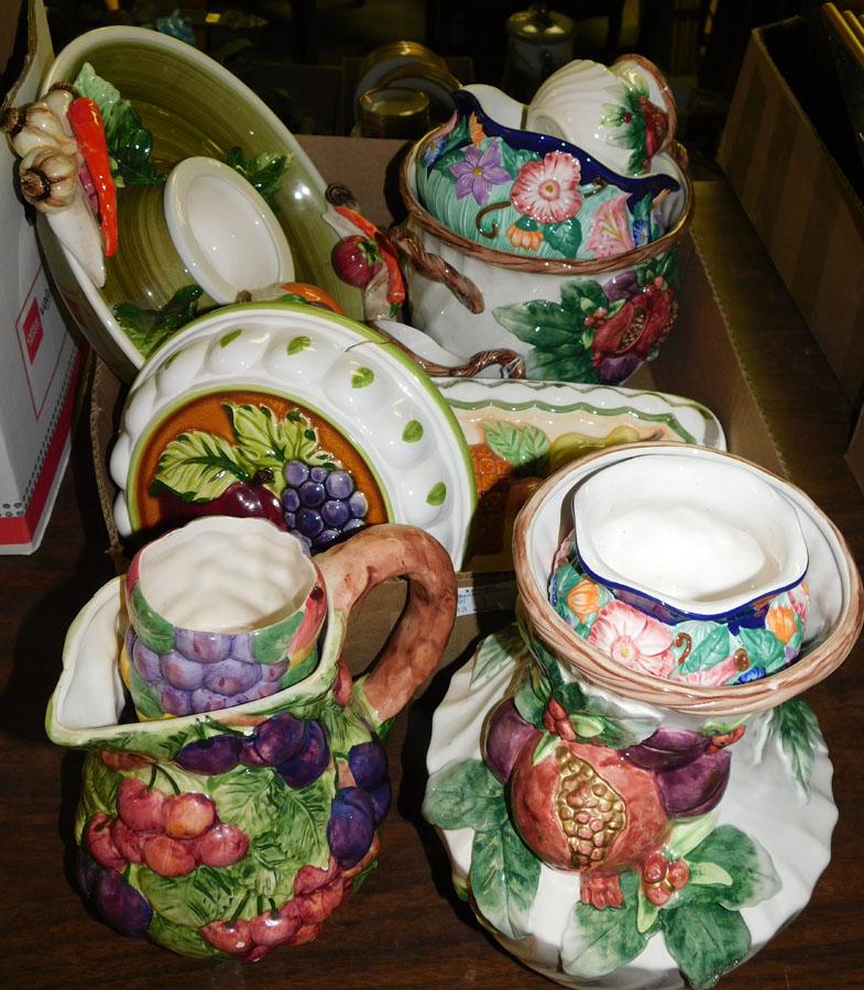 Lot of Painted Ceramic Items, (Some Fitz & Floyd) (1 of 4)