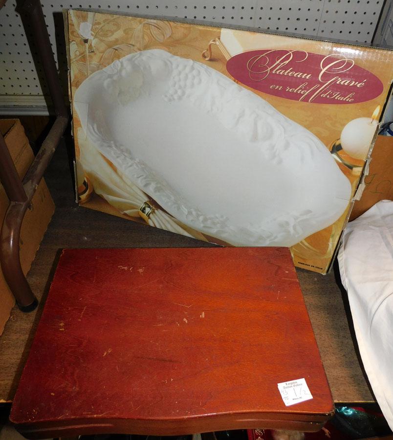 Silverplate Flatware Set in Box & Porcelain Tray (1 of 3)