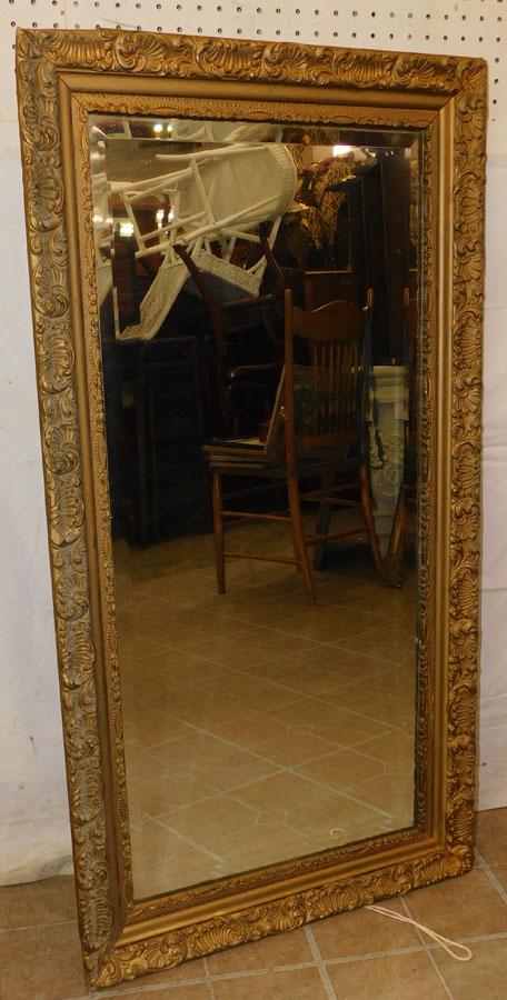 Framed Oak Bevel Glass Mirror (1 of 3)