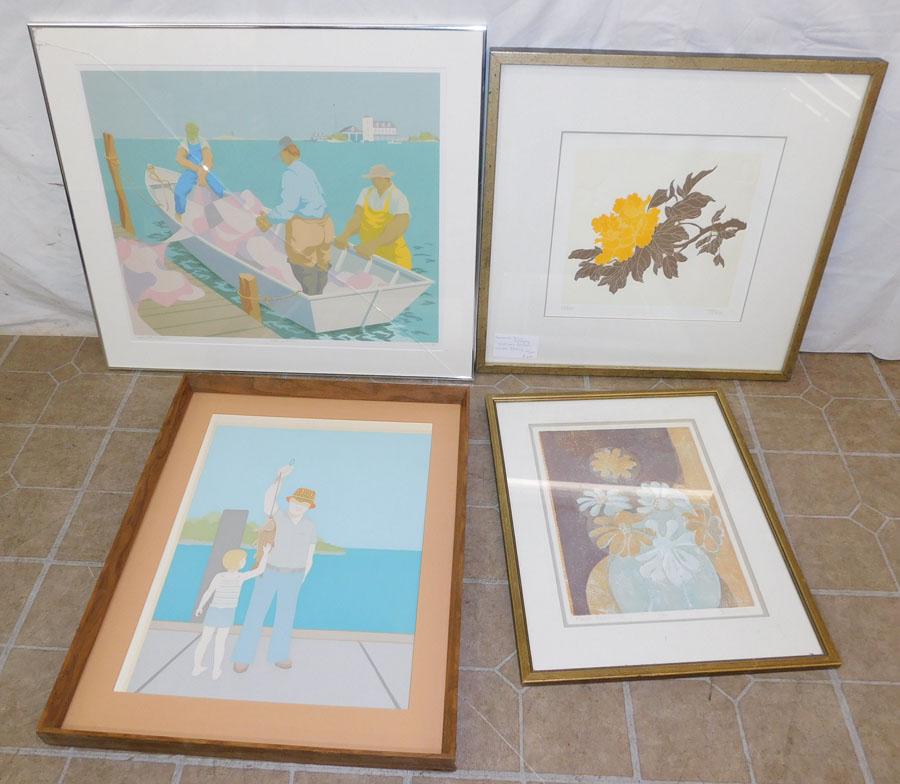 Signed & Numbered Watercolor, Etching, & 2 Framed (1 of 15)