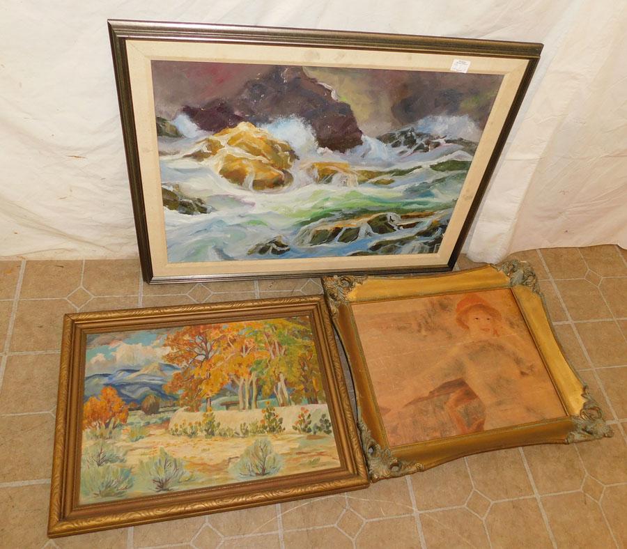 Framed Print & 2 OOC, (1 As Is) (1 of 10)