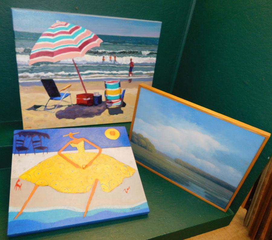 2 Oil On Canvas & 1 Print (1 of 12)