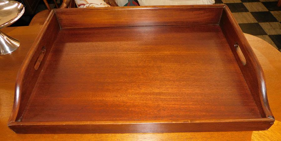 Mahogany Butler's Tray: Mahogany Butler's Tray. 24 1/2" x 18"