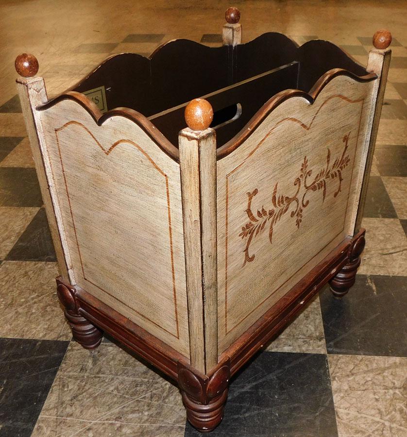 Paint Decorated Magazine Stand (1 of 2)