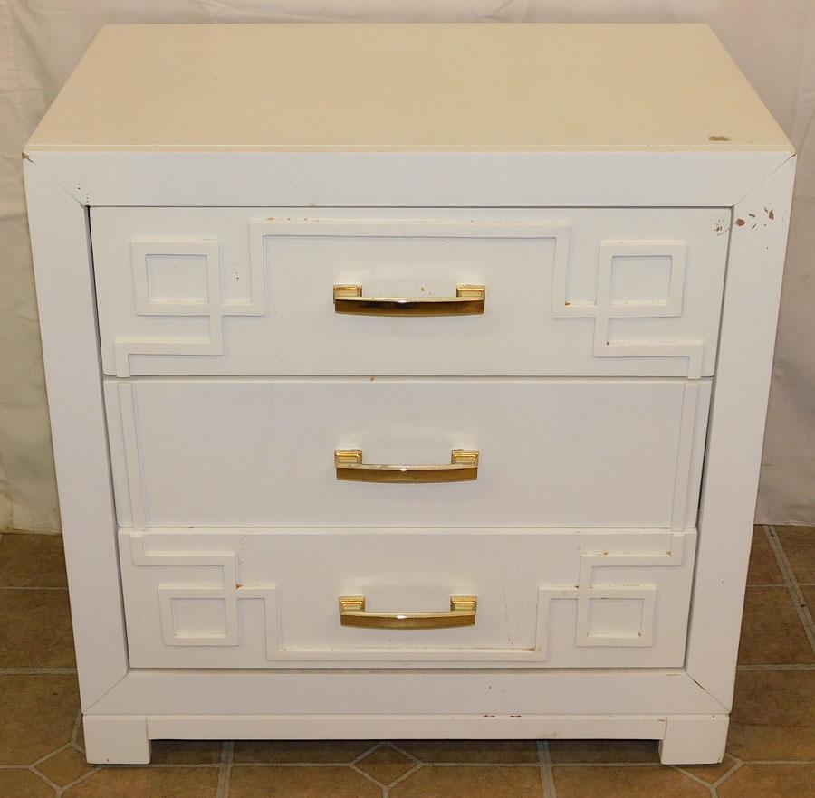Modern Painted 3 Drawer Night Stand by Safavieh NY: Modern Painted 3 Drawer Night Stand by Safavieh NY. 24" W 16" D 24 1/4" H