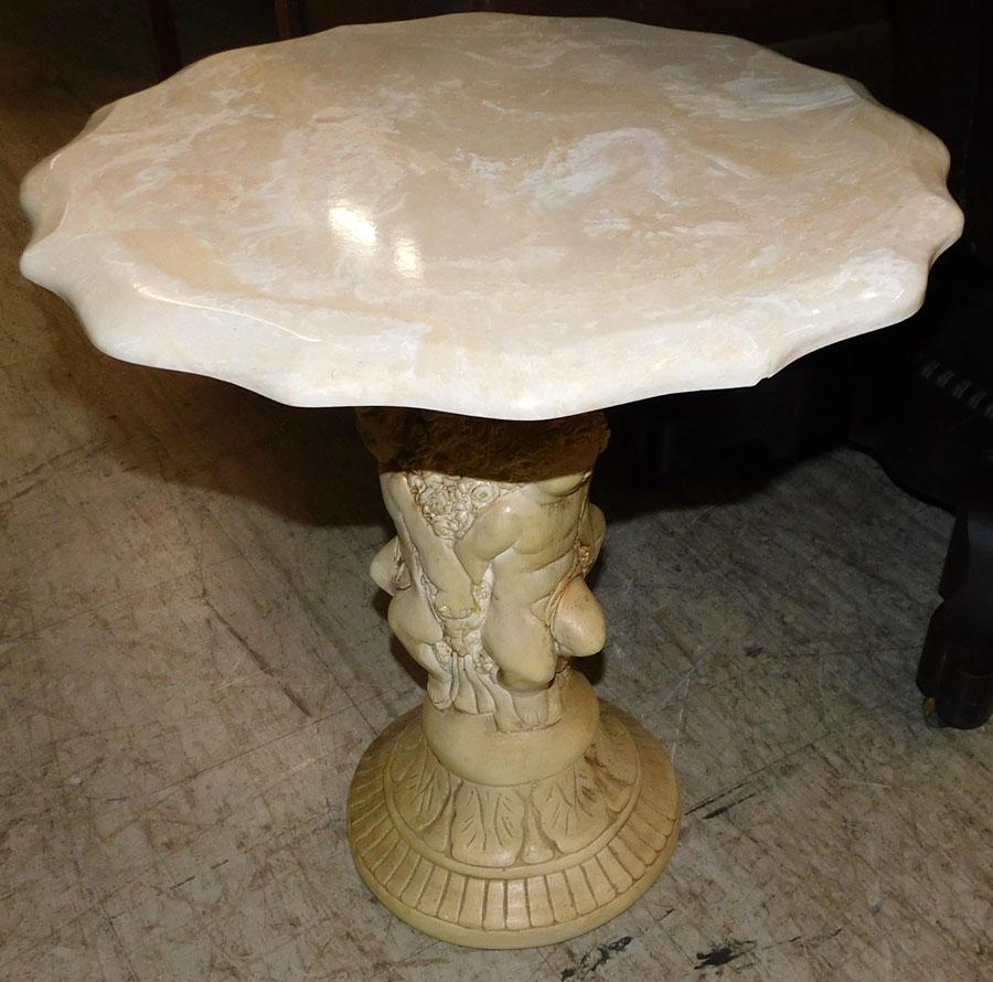 Marble Top & Figural Base Stand (1 of 3)