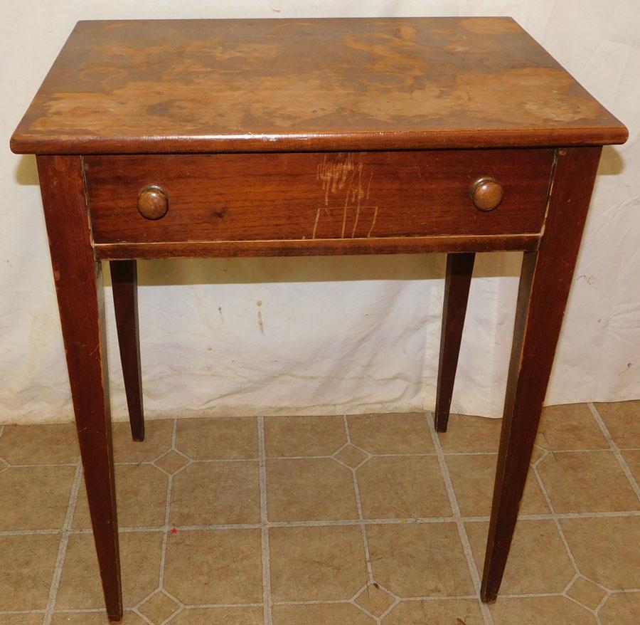 Walnut 1 Drawer Bed Side Table (1 of 4)