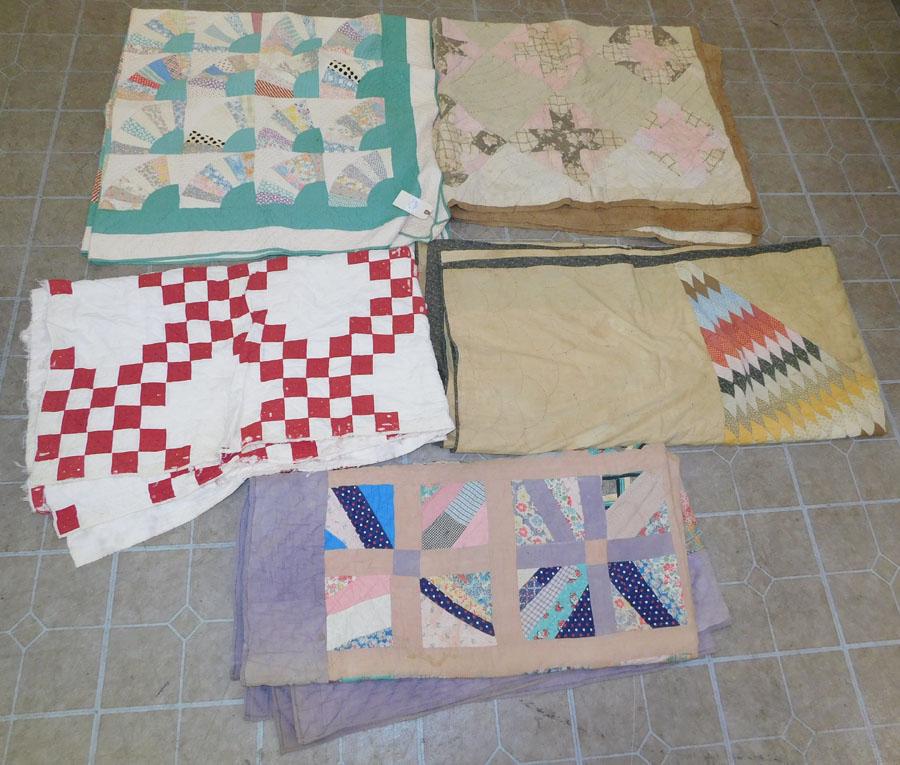 Lot of 5 Handmade Quilts (1 of 6)