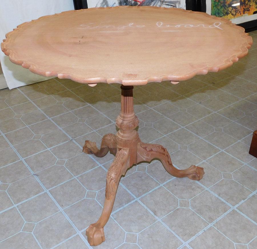 Carved Mahogany Tilt Top Tea Table with Bird Cage (1 of 2)