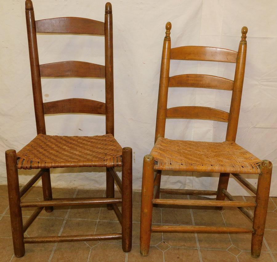 2 Antique Ladder Back Side Chairs (1 of 3)