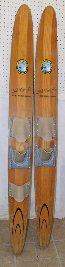 Pair of Cyprus Garden Water Skis: Pair of Cyprus Garden Water Skis. 67 1/2" L