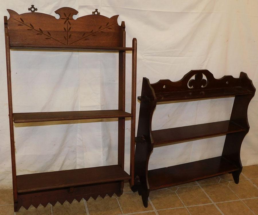 2 Antique Walnut Wall Shelves (1 of 3)