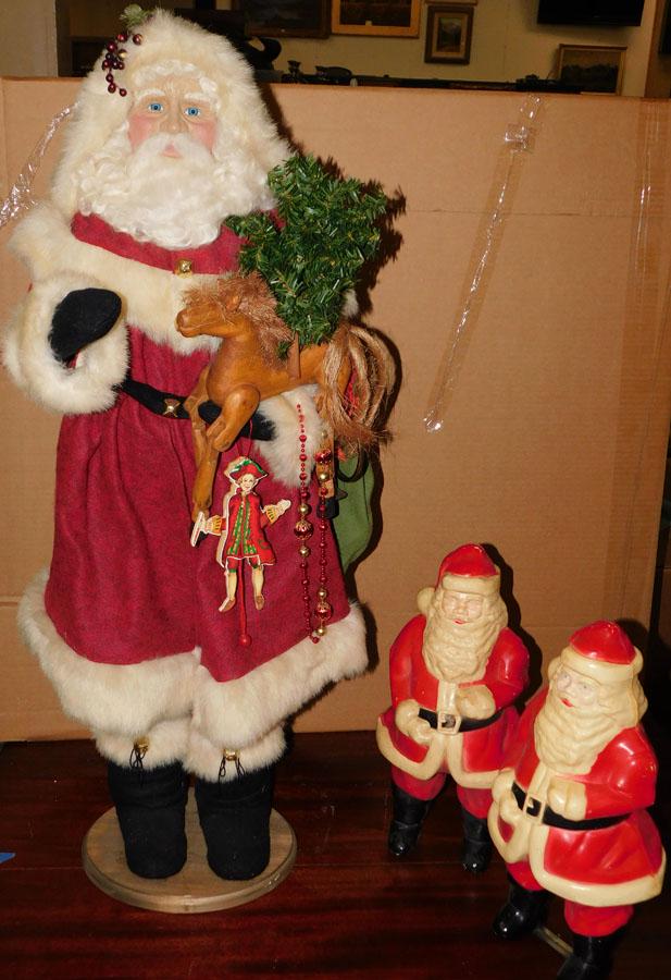Santa Claus Doll & 2 Santa Claus Figures (1 of 3)