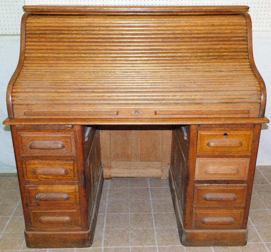 Antique Oak S Roll Desk (1 of 5)