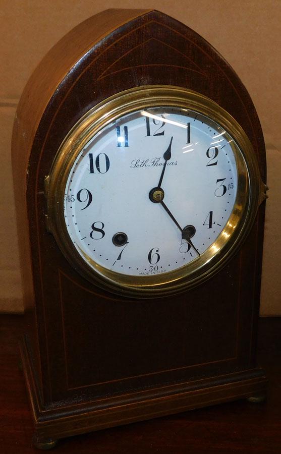 Inlaid Mahogany Shelf Clock by Seth Thomas (1 of 3)
