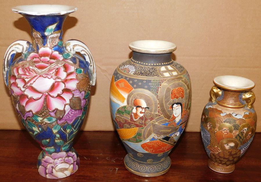3 Oriental Porcelain Vases (1 of 3)