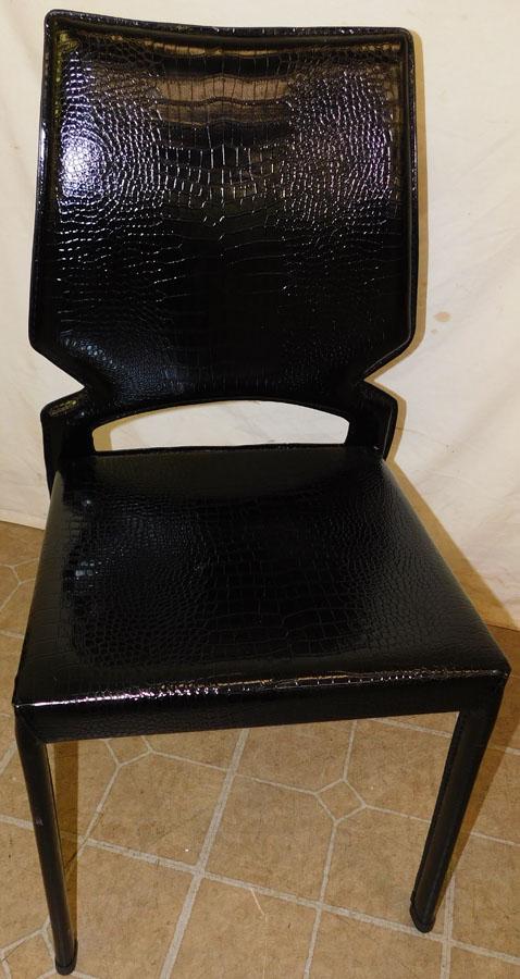 Faux Alligator Skin Upholstered Side Chair (1 of 3)
