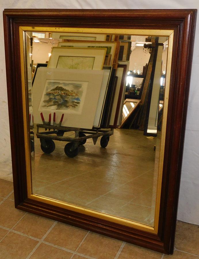 Antique walnut Victorian Framed mirror (1 of 3)