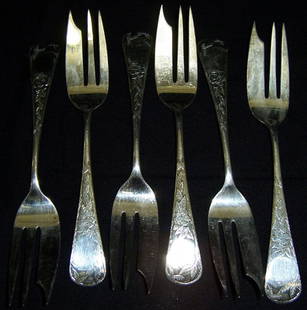 (6) Sterling ice cream forks (6.38 troy oz.): (6) Sterling ice cream forks (6.38 troy oz.)