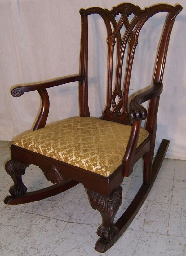 Philadelphia style Robert Morris rocker: Philadelphia style Robert Morris Chippendale rocker