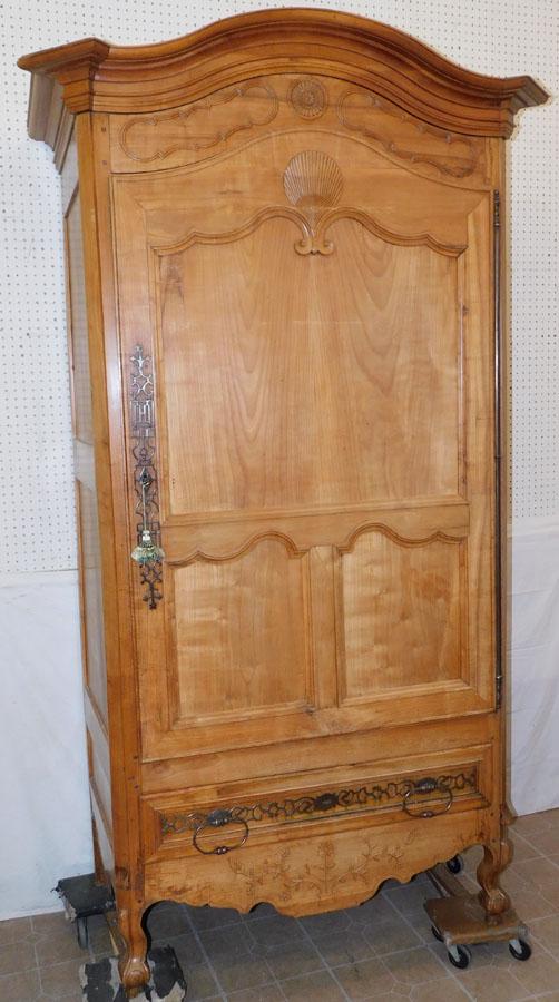 19th C Cherry Carved Wardrobe (1 of 7)