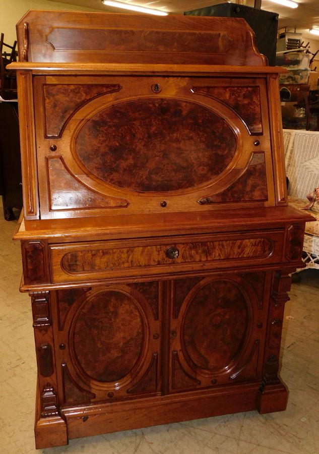Victorian Walnut Fall Front Desk (1 of 5)