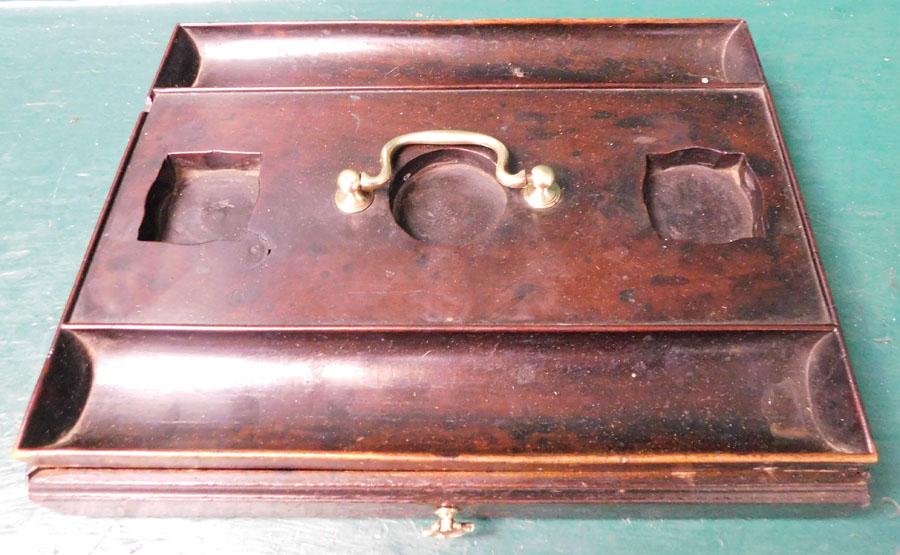 19th C Mahogany Ink Stand W/ Drawer (1 of 4)