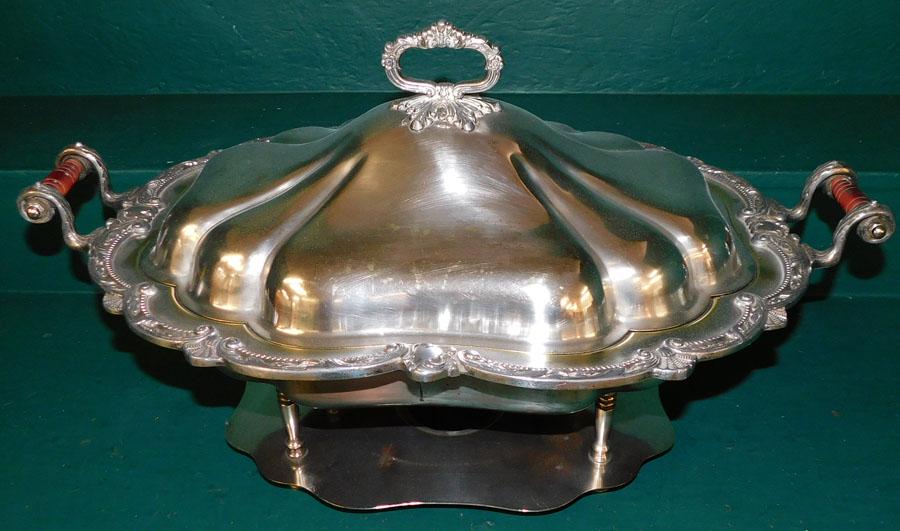 Silver Plate Chafing Dish (1 of 4)