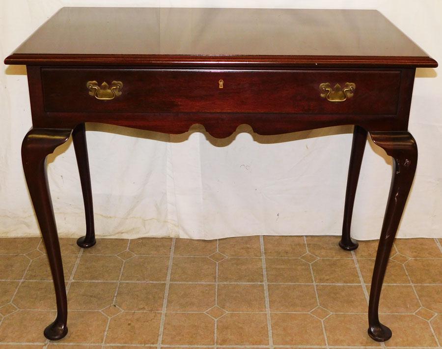 Mahogany Queen Ann Table W/ Drawer By Biggs (1 of 7)